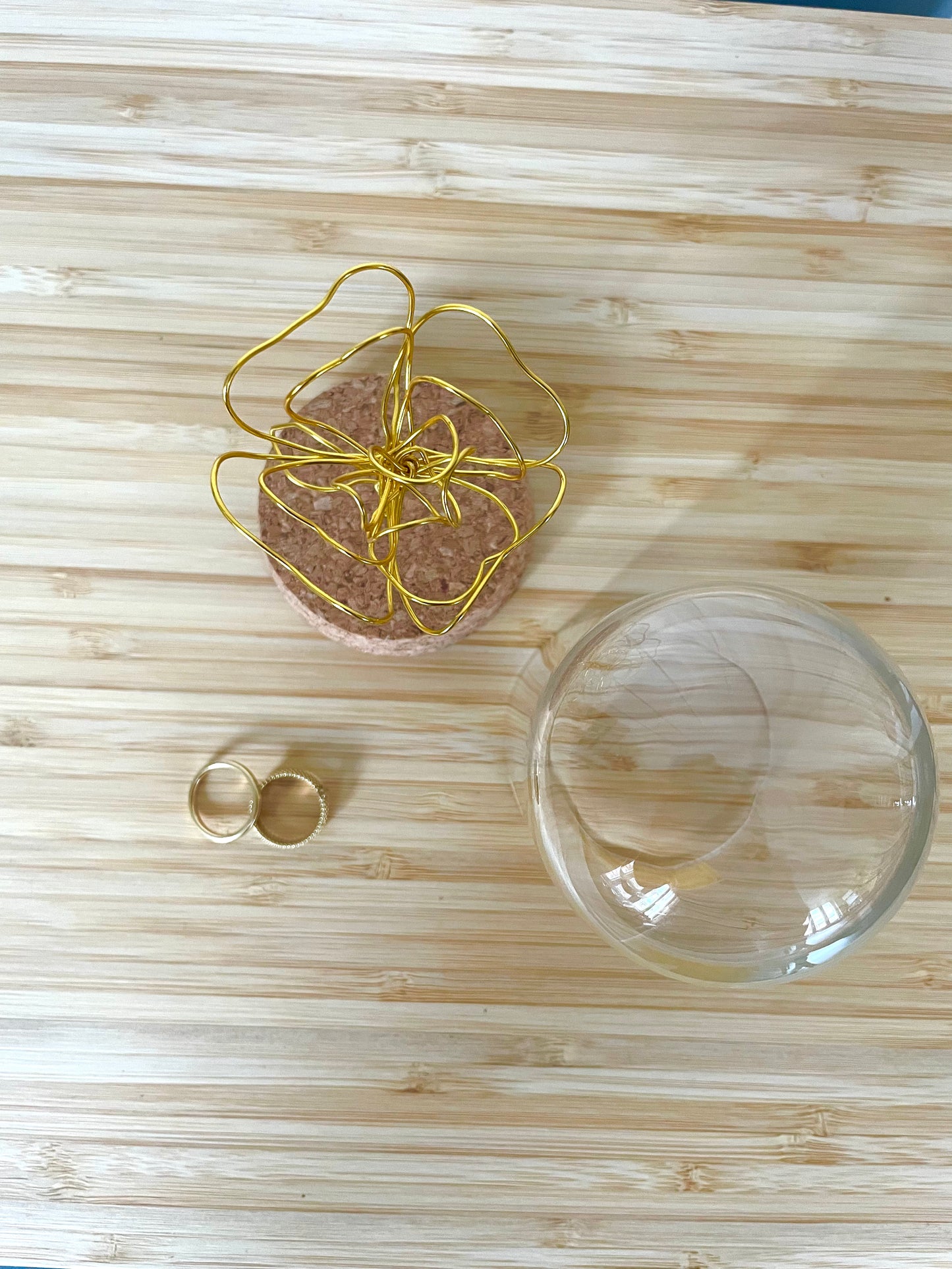 Cadeau noces d’or - 50 ans de mariage - cloche en verre