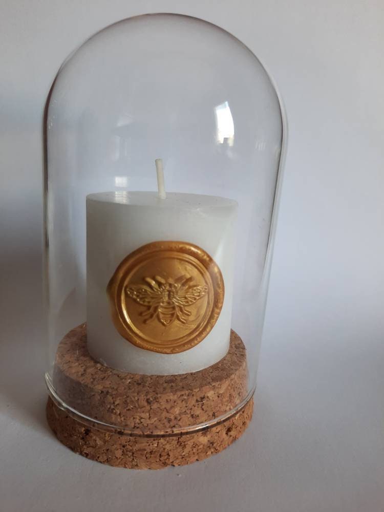 Cadeau noces de cire - 4 ans de mariage - Cloche en verre